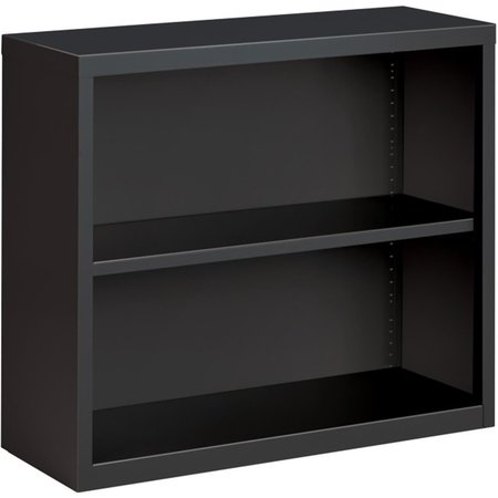 LORELL Fortress Series Wood Veneer 2 Shelves Bookcase Charcoal LLR59691